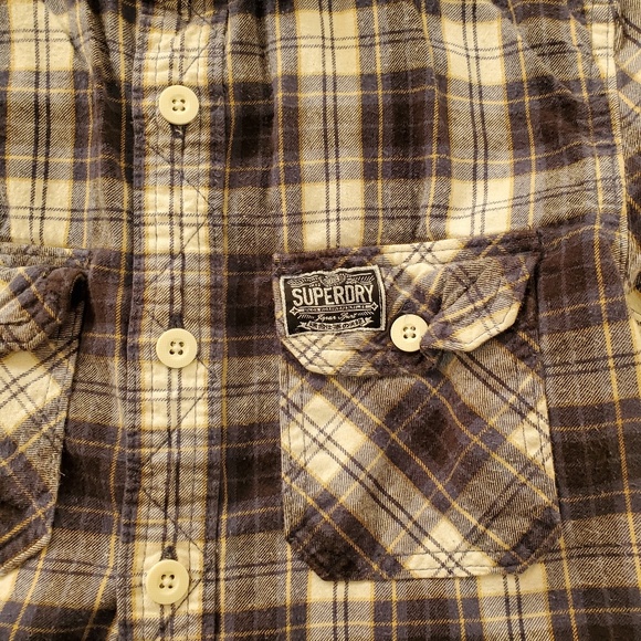 Super dry flannel button-down shirt - Picture 3 of 4